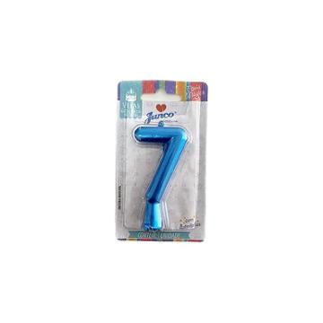 VELA JUNCO ANIVERSARIO METALIZADA AZUL N7