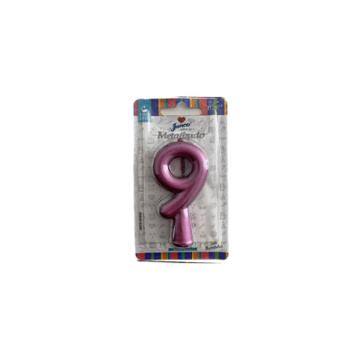 VELA JUNCO ANIVERSARIO METALIZADA ROSE N9
