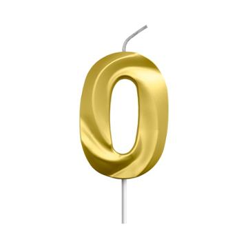 VELA JUNCO ANIVERSARIO NO PALITO METALIZADA DOURADO N0