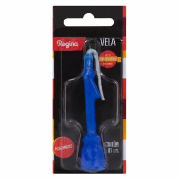 VELA REGINA ANIVERSARIO AZUL N1