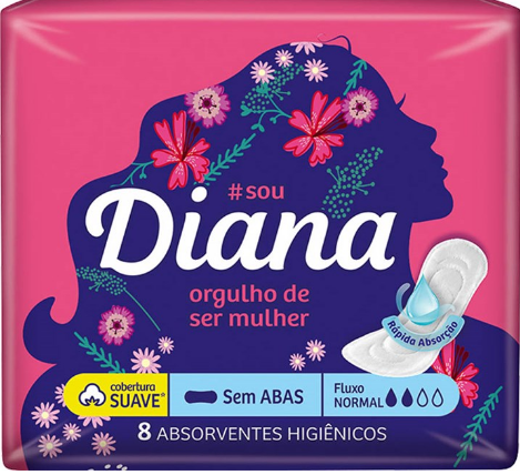 ABSORVENTE DIANA ACTIVE SEM ABAS 8UN
