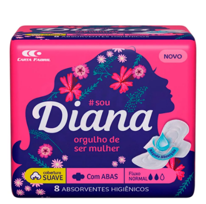 ABSORVENTE DIANA ACTIVE SUAVE COM ABAS 8UN