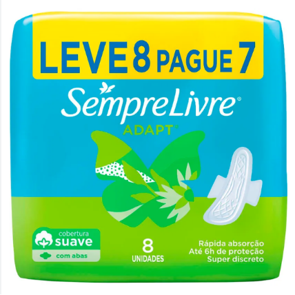 ABSORVENTE SEMPRE LIVRE ADAPT SUAVE COM ABAS L8 P7