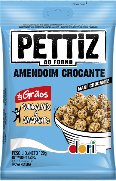 AMENDOIM DORI QUINOA E AMARANTO PETTIZ 120G