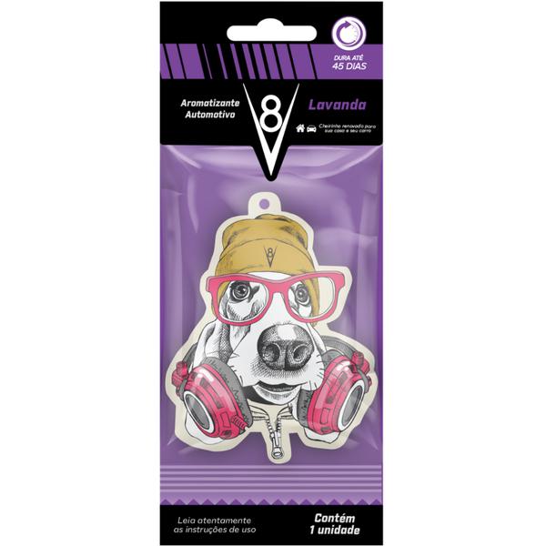 AROMATIZANTE AUTOMOTIVO V8 LAVANDA CACHORRO