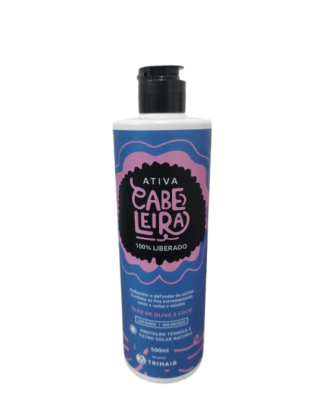 ATIVADOR DE CACHOS TRIHAIR ATIVA CABELEIRA OLEO DE OLIVA E COCO 500ML