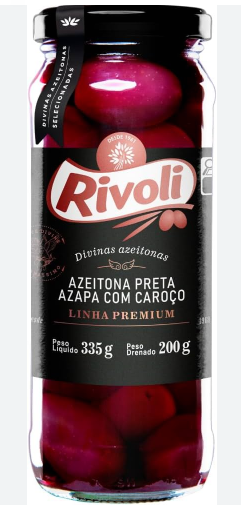 AZEITONA PRETA RIVOLI AZAPA PREMIUM VIDRO 200G