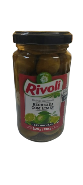 AZEITONA RIVOLI VERDE RECHEADA COM LIMAO 130G