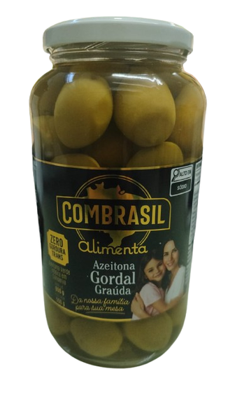 AZEITONA VERDE COMBRASIL GORDAL GRAUDA VIDRO 500G