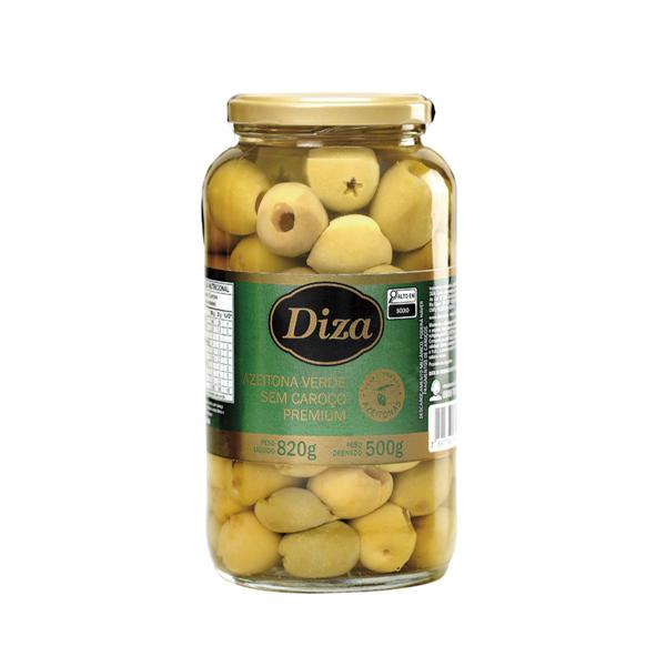 AZEITONA VERDE DIZA PREMIUM  SEM CAROCO 500G
