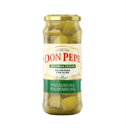AZEITONA VERDE DON PEPE COM ALHO 200 G