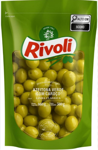 AZEITONA VERDE RIVOLI DOY PACK 500G