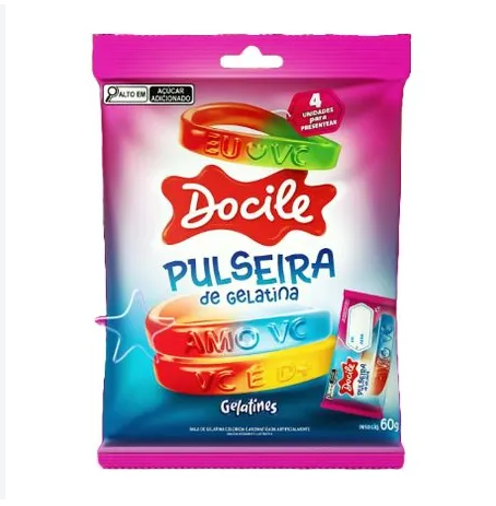 BALA DOCILE GELATINA 4 PULSEIRA 80GR