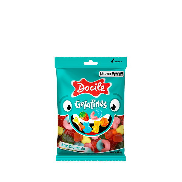 BALA DOCILE GELATINES MIX DIVERTIDO 80GR