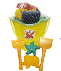 BALDINHO DE PRAIA COM 6 PECAS 18CM