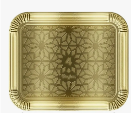 BANDEJA LAMINADA REGINA N.4 OURO 26X32,5CM
