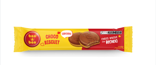 BISCOITO ARCOR BON O BON CHOCO BISCUIT ORIGINAL 76G