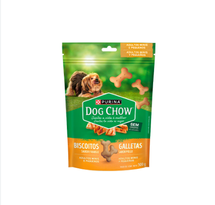 BISCOITO DOG CHOW  FRANGO RACAS ADULTOS MINIS E PEQUENOS 500GR