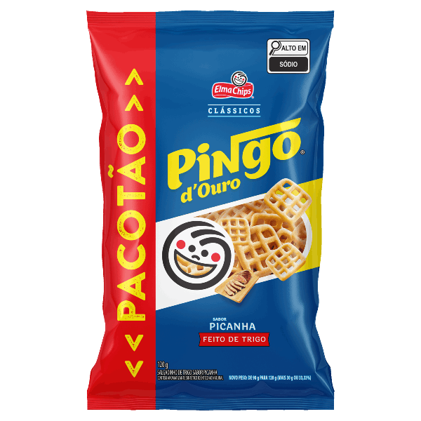 BISCOITO ELMA CHIPS PINGO DE OURO PICANHA 120GR