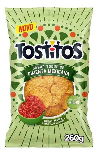 BISCOITO ELMA CHIPS TOSTITOS REDONDO PIMENTA MEXICANA 260G