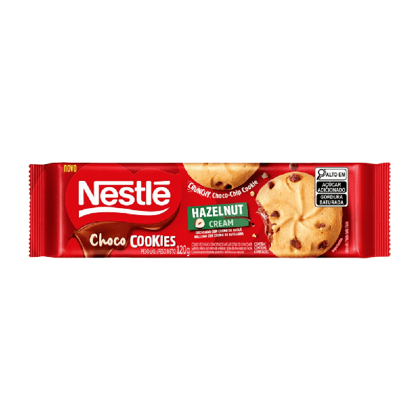 BISCOITO NESTLE CHOCOCOOKIES RECHEADO COM AVELA 120GR