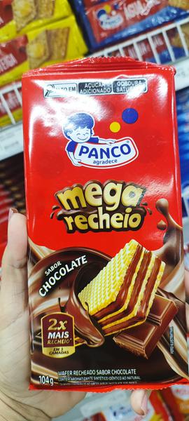 BISCOITO PANCO WAFER MEGA RECHEIO CHOCOLATE 140G