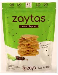 BISCOITO ZAYTAS LASCAS LEMON PEPPER S/GLUTEN 80G