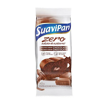 BOLO ZERO CHOCOLATE C/ CHOCOLATE SUAVIPAN 40G