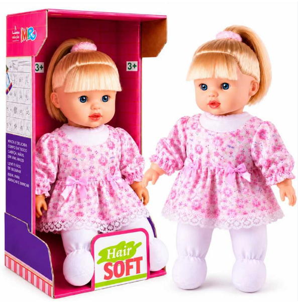 BONECA COLECAO HAIR SOFT LOIRA 30CM