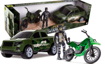 BRINQUEDO KIT FORCE WARFARE COM ACESSORIOS 45CM
