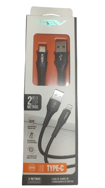 CABO USB 30W TURBO TYPE-C SMARTLEV 2MT