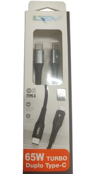 CABO USB 65W TURBO TYPE-C SMARTLEV 1MT