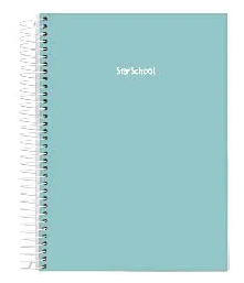 CADERNO CAPA DURA STAR SCHOOL ESPIRAL VERDE 160 FOLHAS