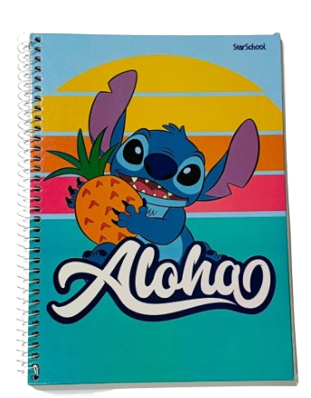 CADERNO STARSCHOL CAPA DURA COSTURADO 1/4 80 FOLHAS STITCH