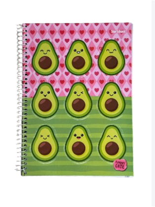CADERNO STARSCHOOL ESPIRAL CAPA DURA ABACATE 10 MATERIAS