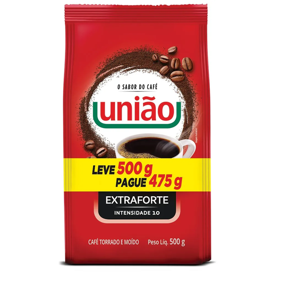 CAFE UNIAO EXTRA FORTE POUCH LEVE 500G PAGUE 475G