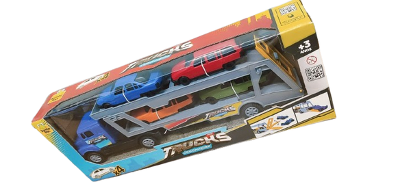CAMINHAO TRUCKS CEGONHEIRA COM 4 CARROS 52CM