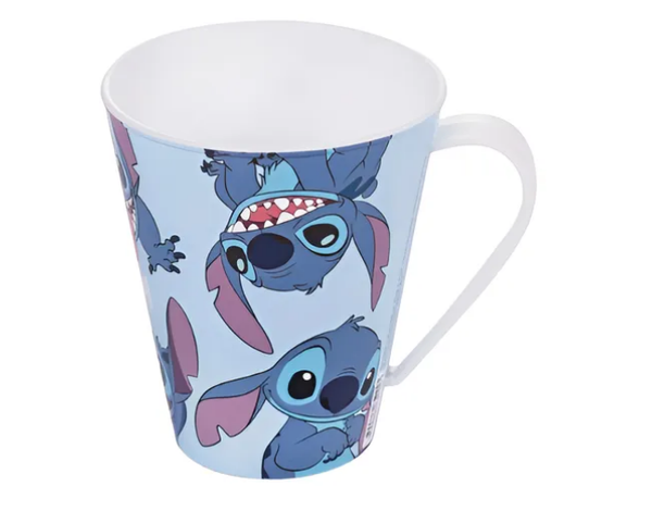 CANECA DECORADA PLASUTIL STITCH AZUL ESTRELA 360ML
