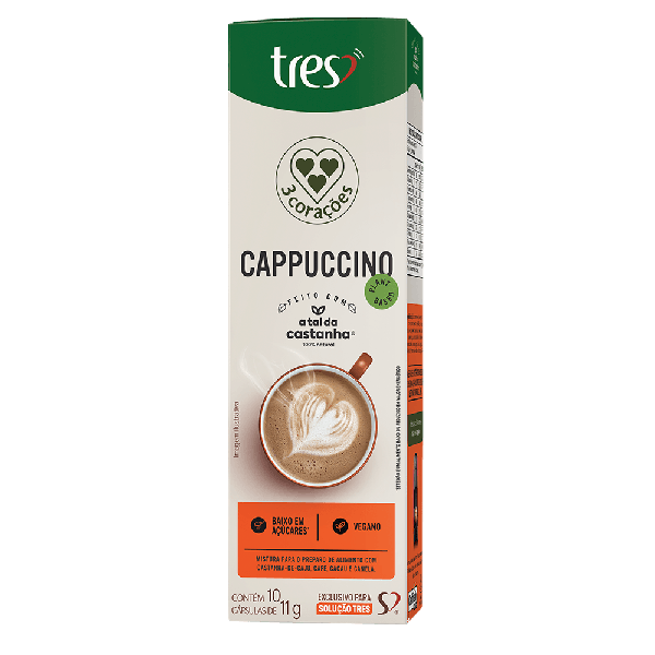 CAPSULA TRES 3 CORACOES VEGETAL CAPPUCINO 110GR