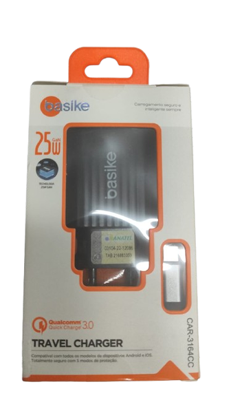 CARREGADOR 25W 2 SAIDA BASIKE