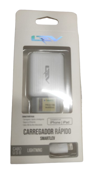CARREGADOR RAPIDO 20W LIGHTNING SMARTLEV