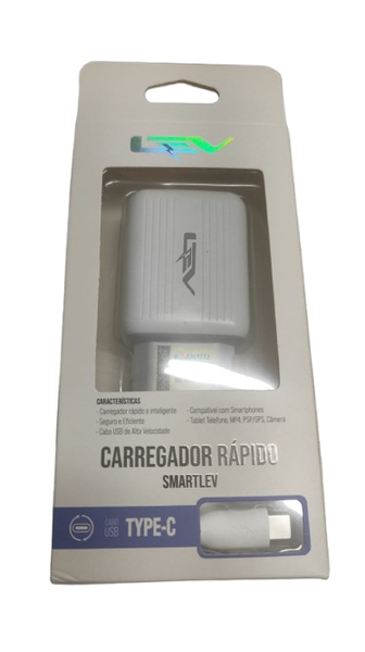 CARREGADOR RAPIDO 20W TYPE-C SMARTLEV