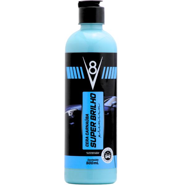 CERA AUTOMOTIVA CARNAUBA V8 SUPER BRILHO 500ML