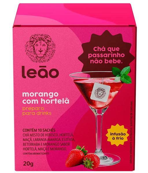 CHA LEAO MORANGO+HORTELA PARA PREPARO DE DINKS 20G