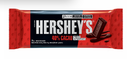 CHOCOLATE HERSHEYS 40% CACAU MEIO AMARGO 75G