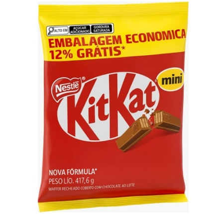 CHOCOLATE NESTLE MINI KIT KAT AO LEITE BAG 417,6G
