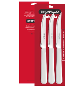 CONJUNTO DE FACAS 3 PCS SIMONAGGIO SINTONIA BRANCA