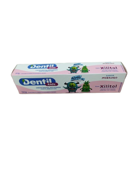 CREME DENTAL DENTIL KIDS FAMILY MONSTER MORANGO COM XILITOL 50GR