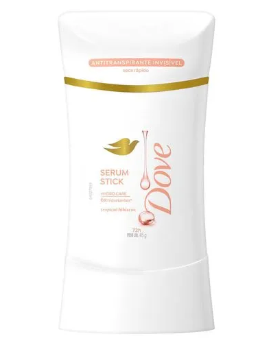 DESODORANTE DOVE EM BARRA SERUM STICK TROPICAL HIBISCUS 45G