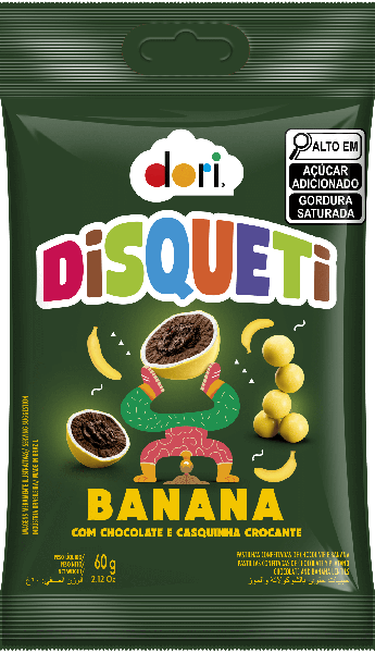 DISQUETI DORI BANANA COM CHOCOLATE 60G